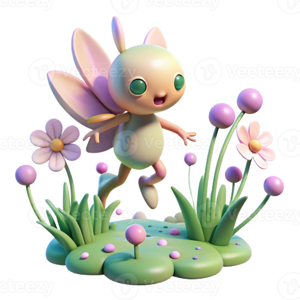magnificent modern A Playful Sprite Flitting Through a Field original png