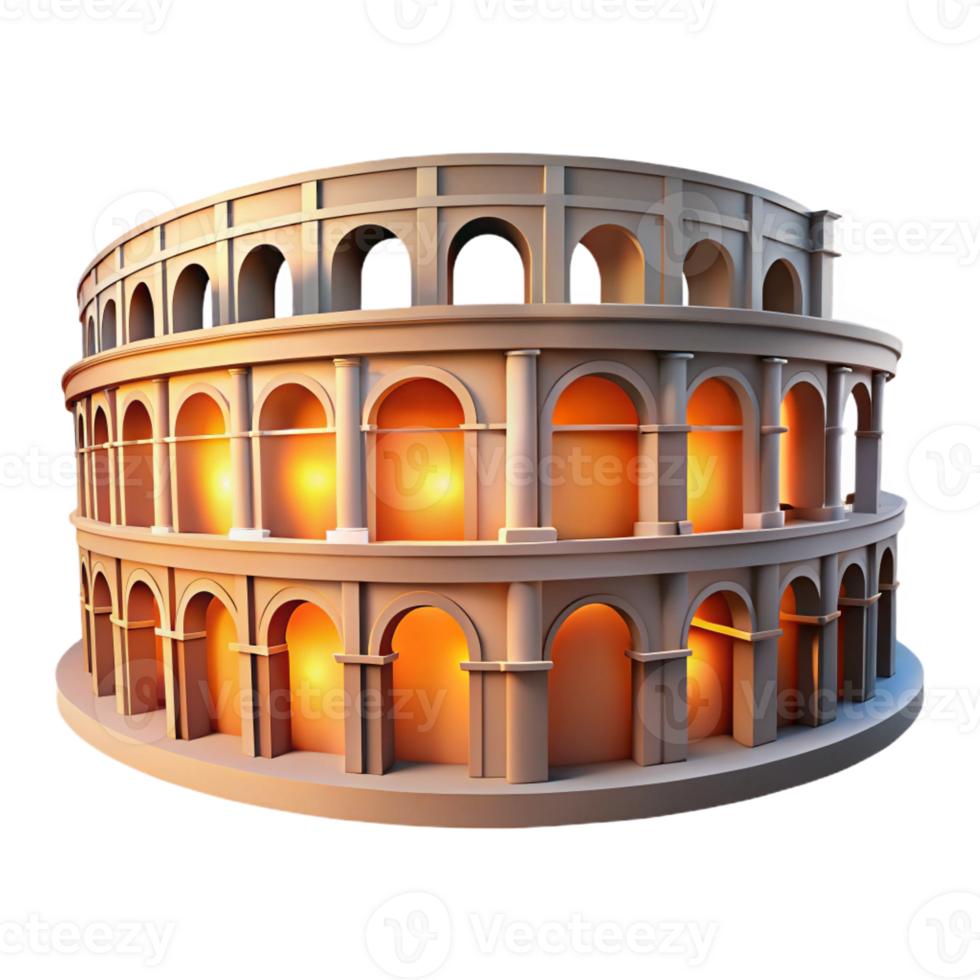 extraordinary vintage An Ancient Roman Amphitheater Warm Suns high resolution png
