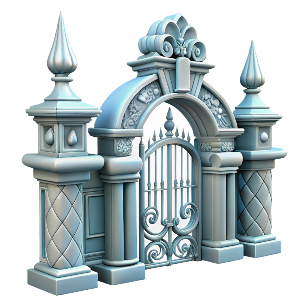 wonderful rustic Baroque Palace Garden Gate Transparent png