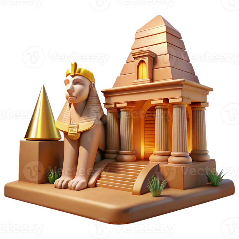 stunning classic A Mysterious Sphinx Guarding an Ancient detailed png