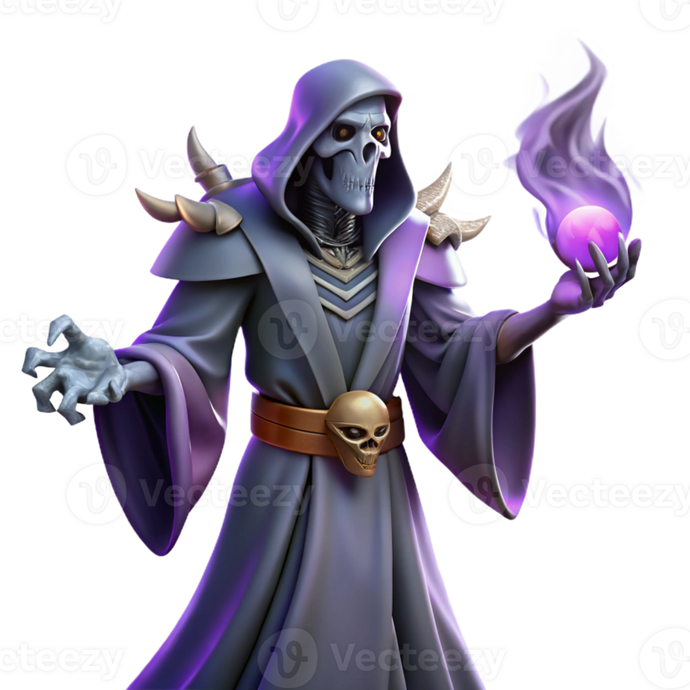 impressive modern A Powerful Lich Casting a Death Spell authentic png