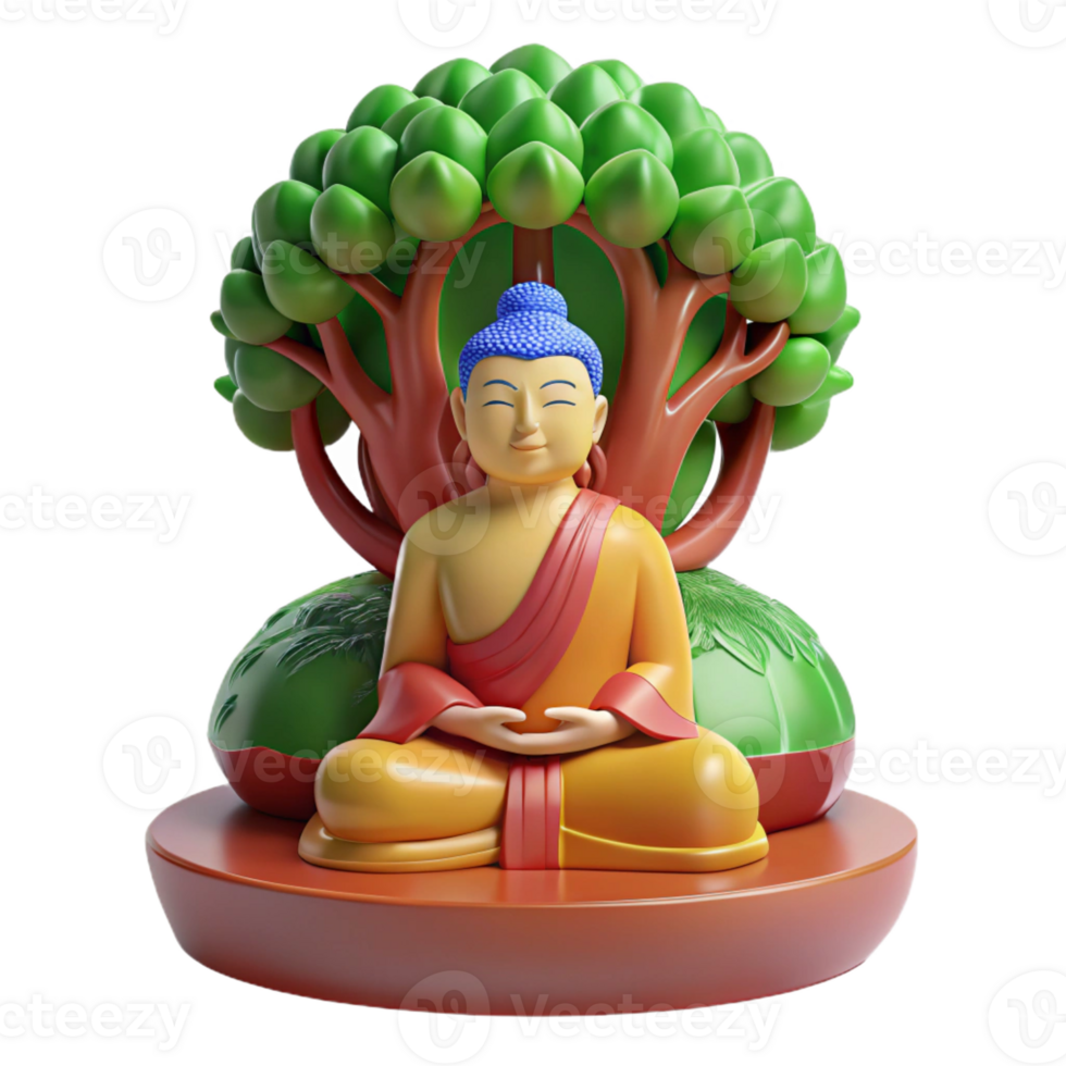 dramatic abstract A Serene Depiction of Buddha Meditating B high resolution png