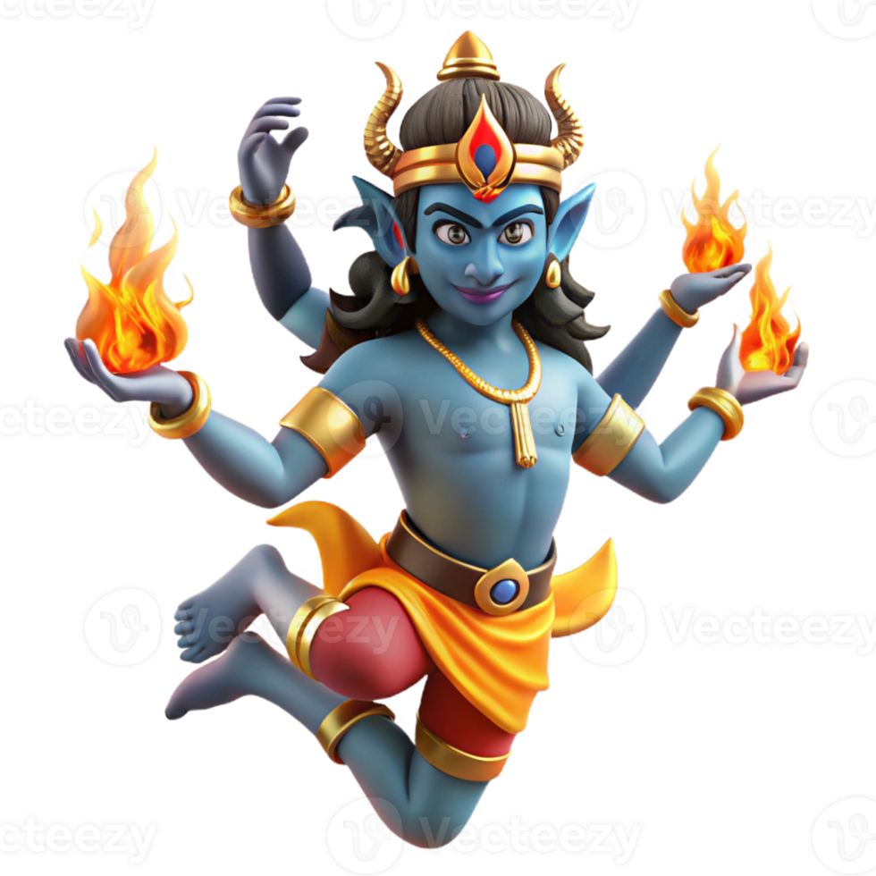 dramatic abstract A Dynamic Depiction of the Hindu God Shiv genuine png