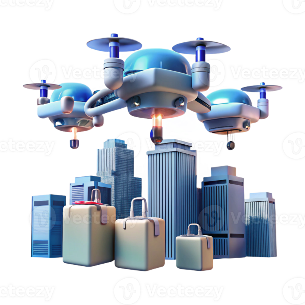 wonderful artistic Drone Swarm in Formation 4K png