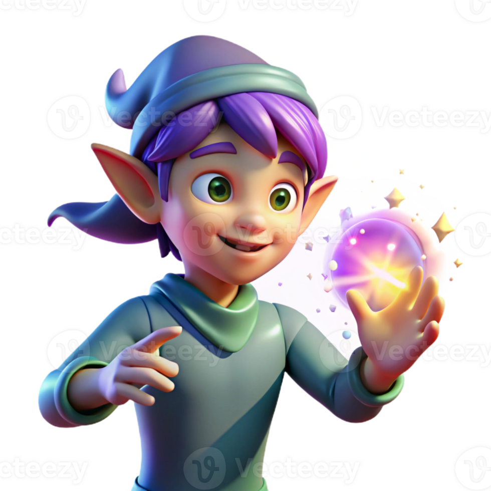 dramatic abstract A Mischievous Pixie Casting a Spell With high quality png
