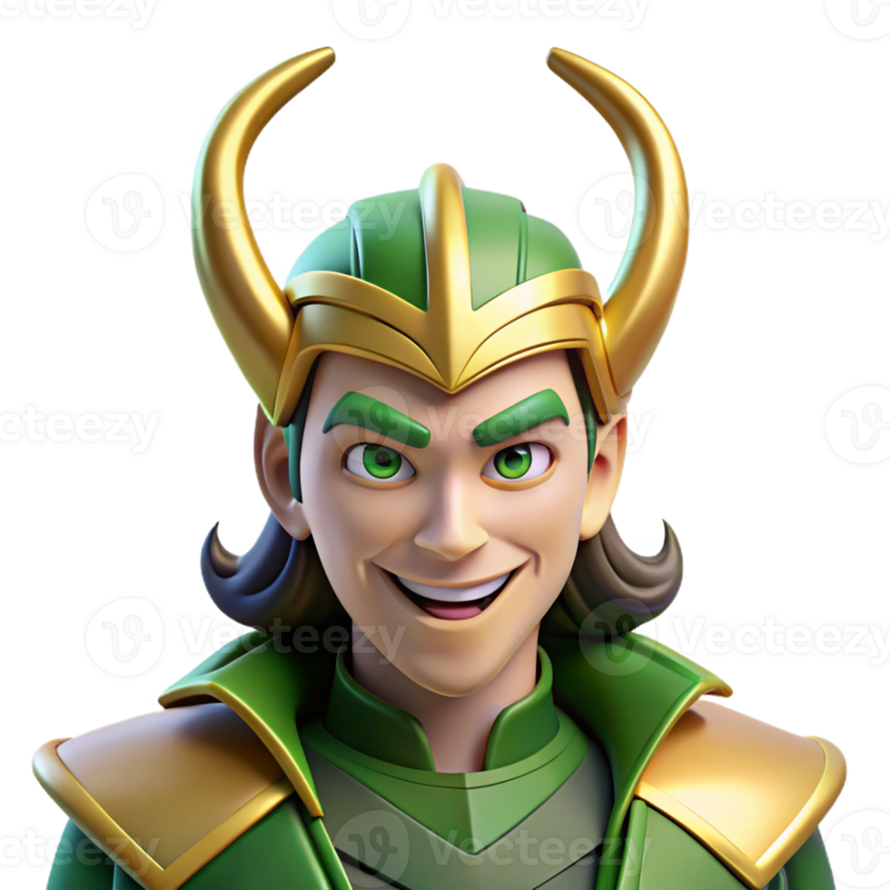 stunning rustic Loki the Trickster God with a Mischievo authentic png