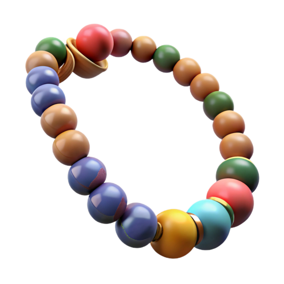impressive creative Beaded Necklace Multicolored Beads Cutout Transparent Background exclusive png