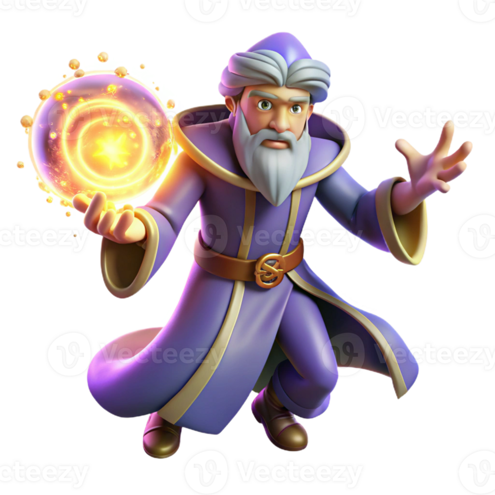 stunning artistic A Powerful Wizard Conjuring a Swirling V exclusive png