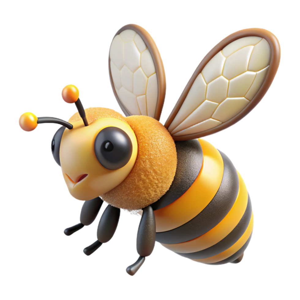 extraordinary classic Bee Collecting Pollen Cutout high quality png