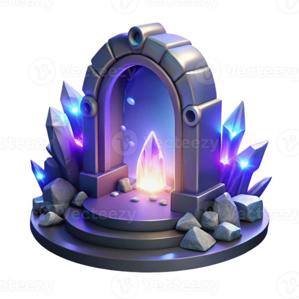 vibrant artistic A Hidden Portal Shimmering with Magical En premium png