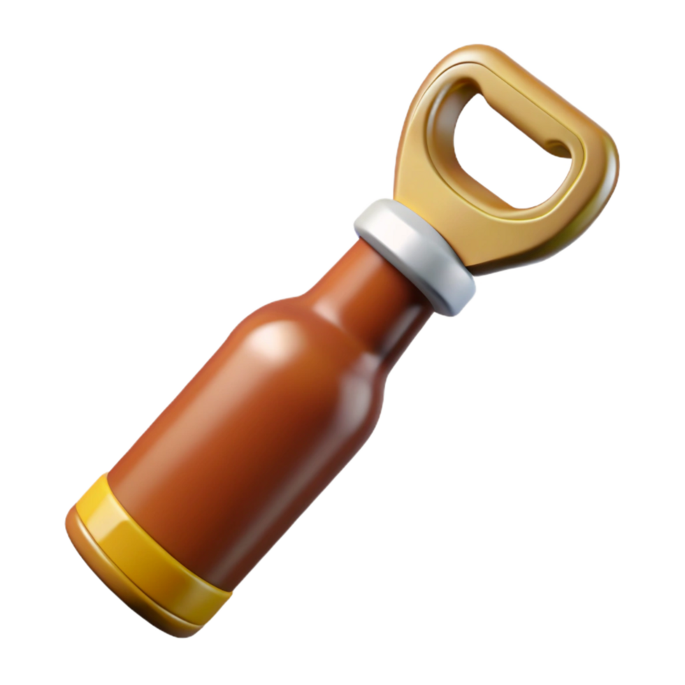wonderful traditional Beer Bottle Opener with Keychain Cutout premium png