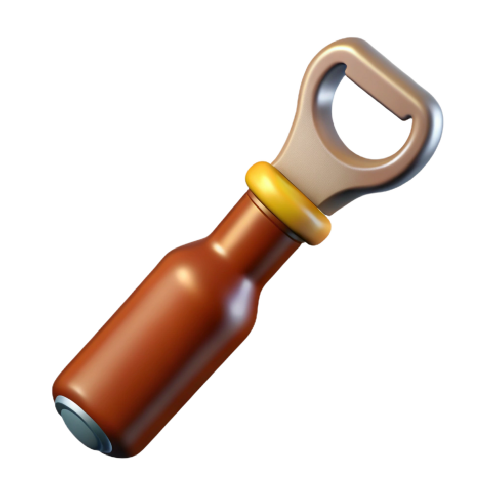wonderful artistic Beer Bottle Opener with Keychain Cutout high quality png