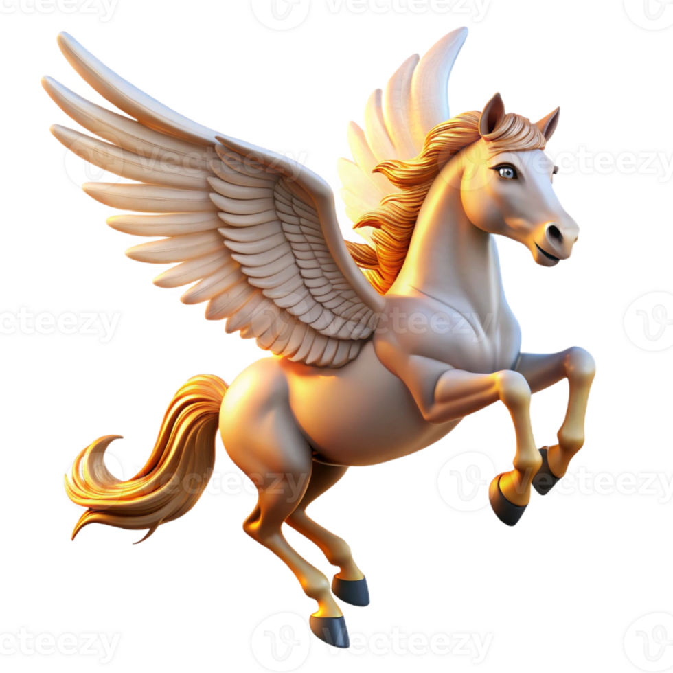 stunning vintage A Majestic Pegasus Flying over a Mountain professional png