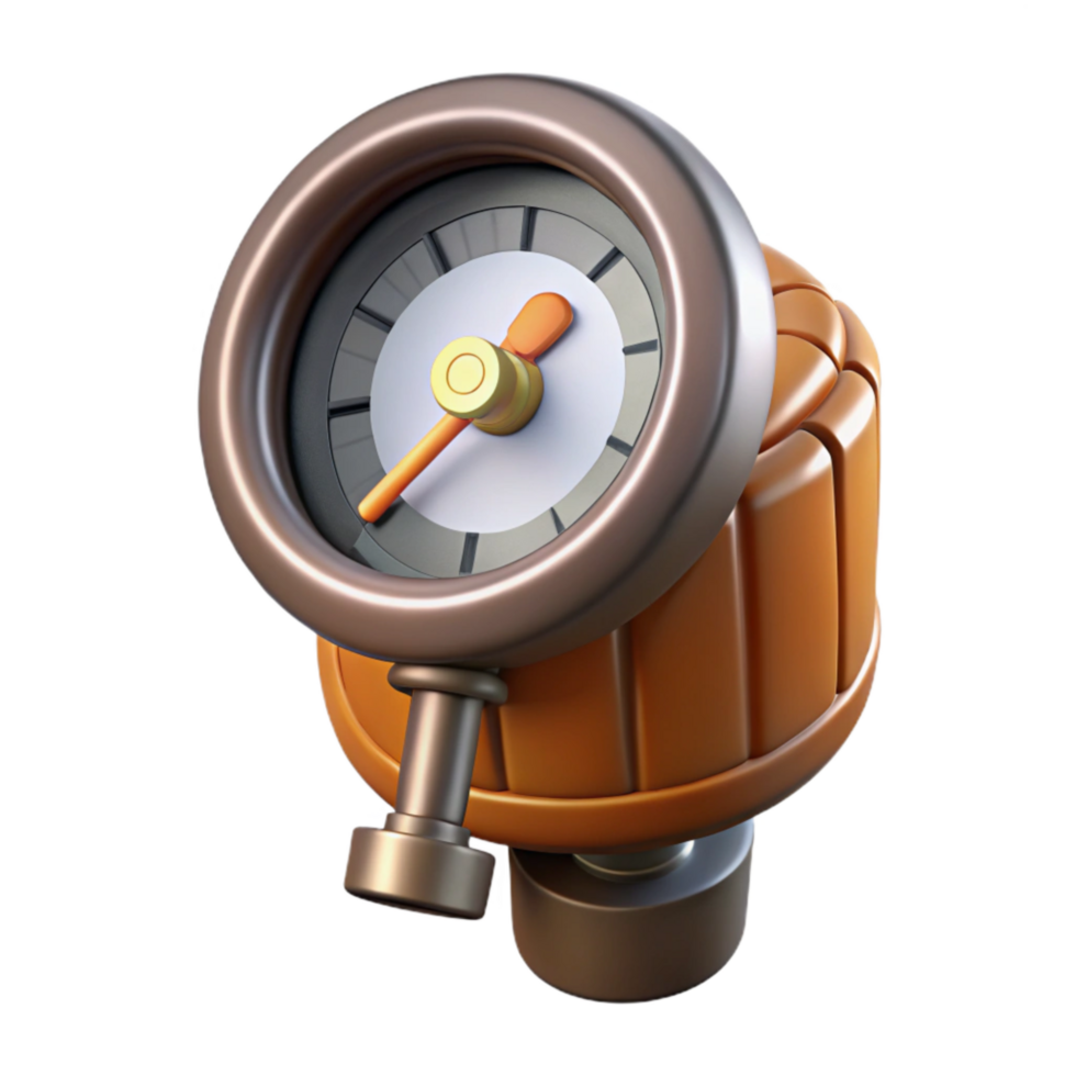 stunning traditional Beer Keg Pressure Gauge on Transparent Background exclusive png