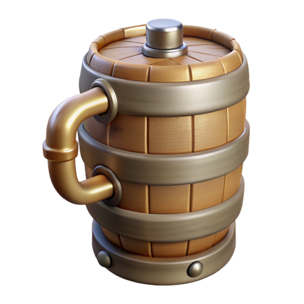 elegant traditional Beer Keg Coupler on Transparent Background premium png