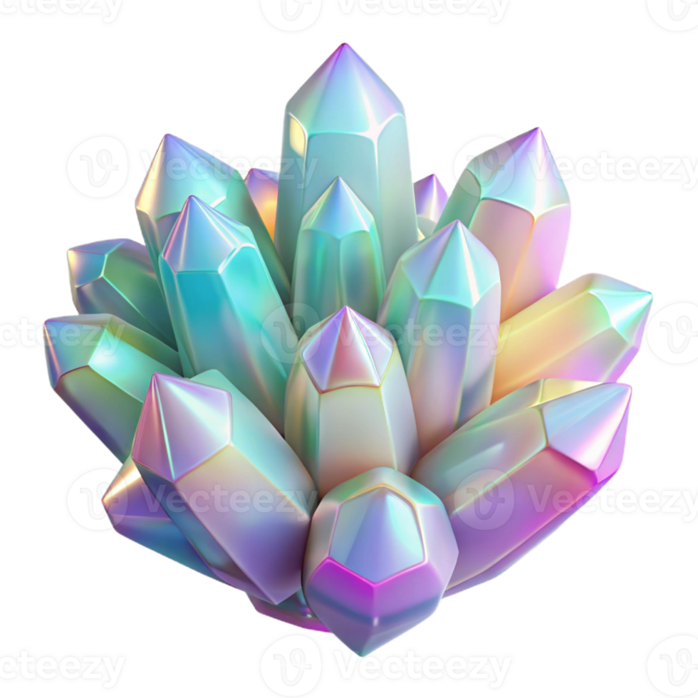 serene classic A Cluster of Iridescent Crystalline Struc professional png