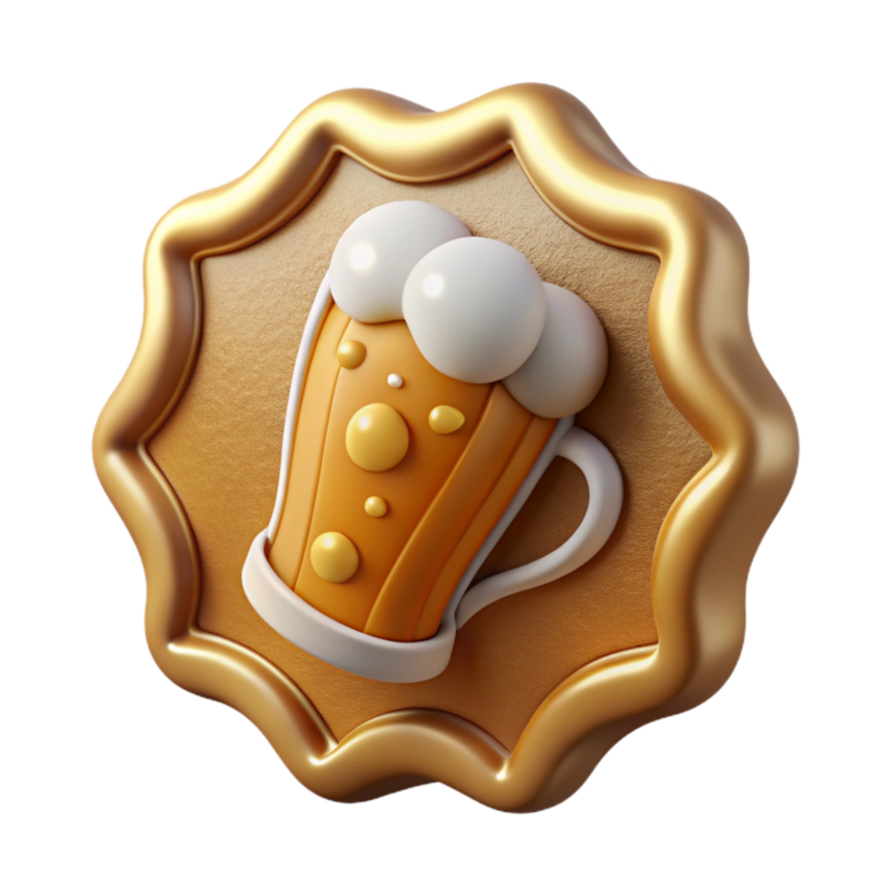impressive classic Beer Label Template with Vintage Design Transparent Background high resolution png