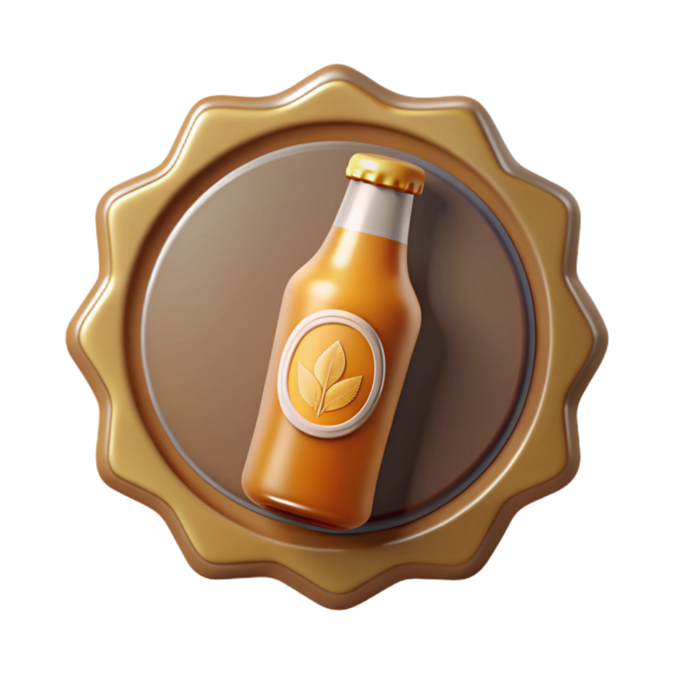 impressive classic Beer Label with Retro Design Transparent Background original png