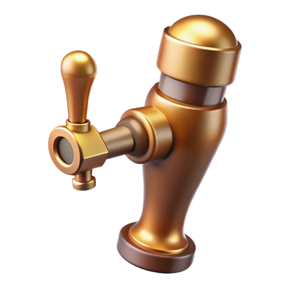 dramatic abstract Beer Tap Handle with Wooden Base Cutout authentic png