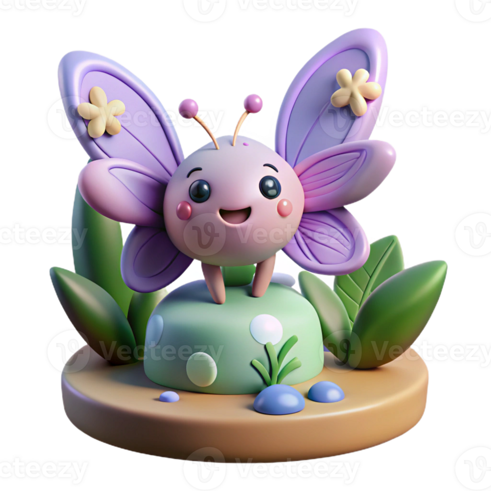 serene abstract A Mischievous Puck with Butterfly Wings authentic png