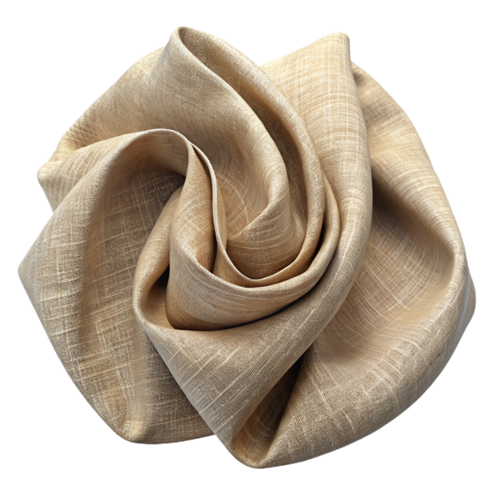 beautiful artistic Beige Linen Fabric Texture Close Up genuine png