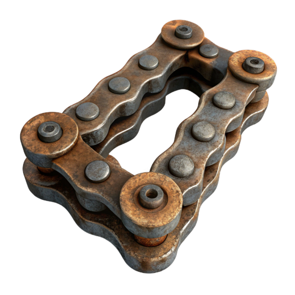 extraordinary classic Bicycle Chain Rust Texture Transparent Background high resolution png