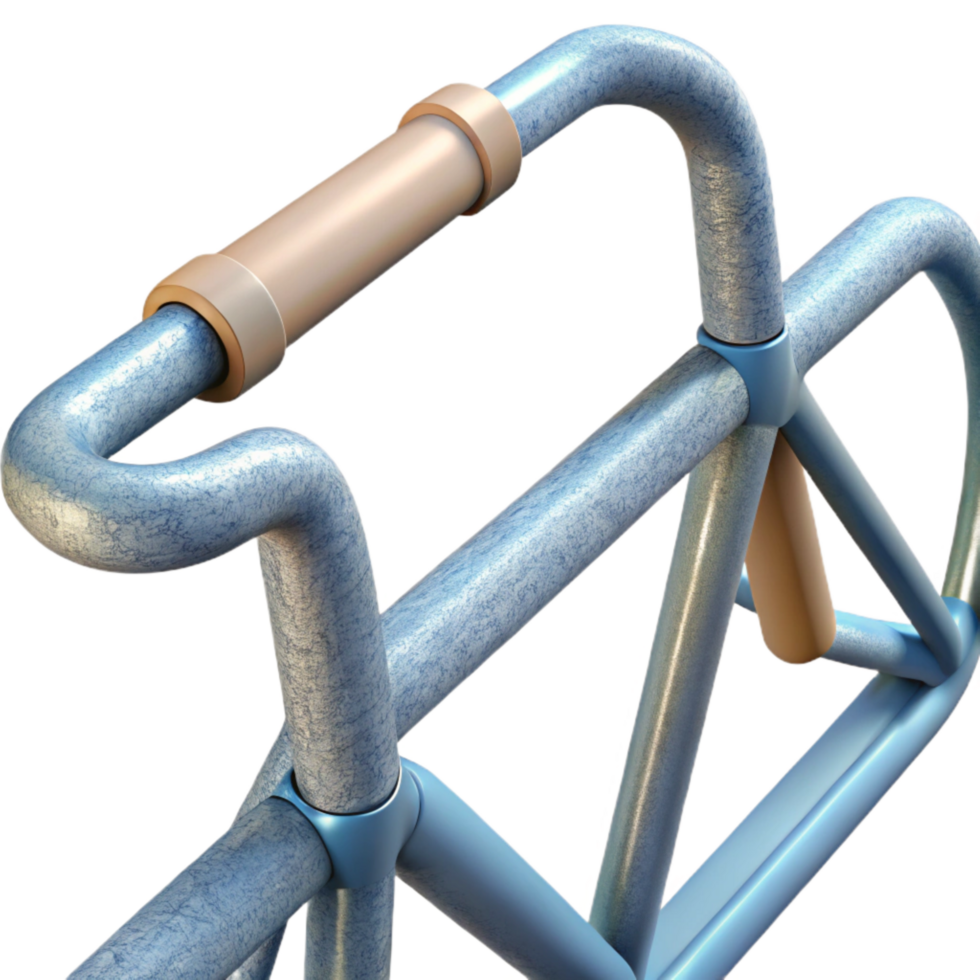 beautiful classic Bicycle Frame Cable Routing Detail Transparent Background genuine png