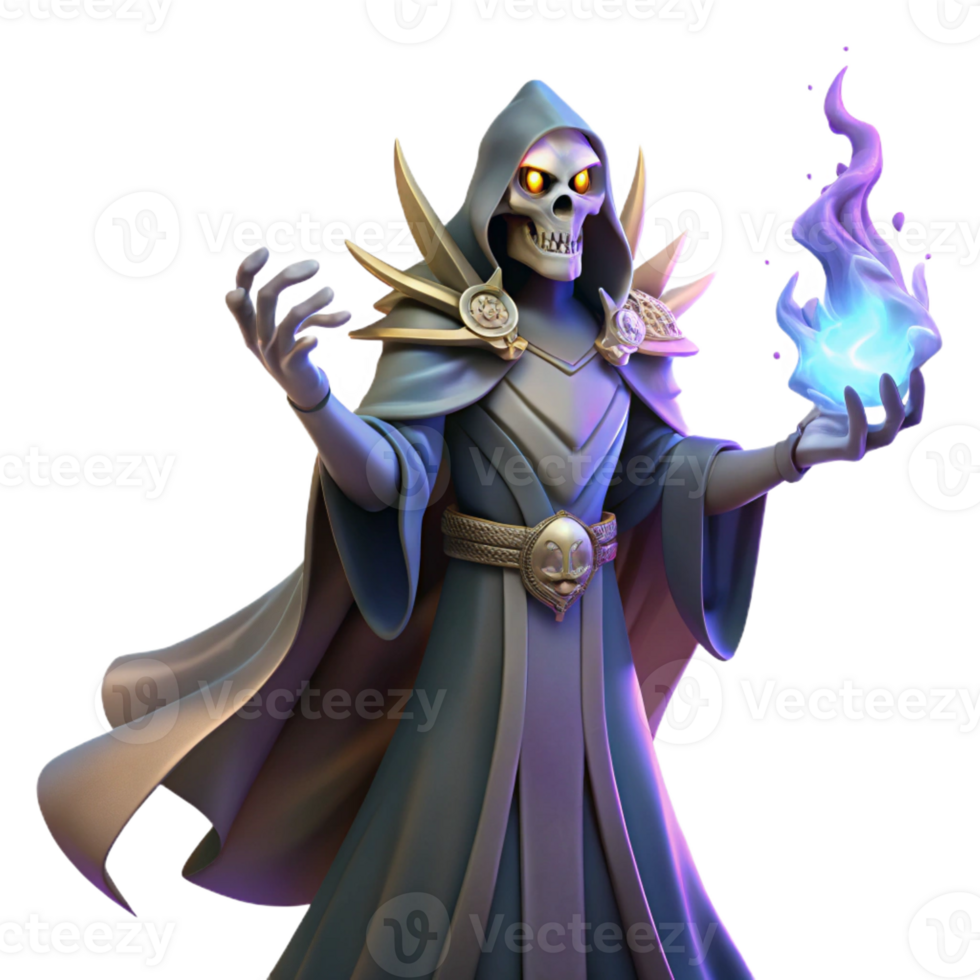 stunning rustic A Powerful Lich Casting a Death Spell high quality png