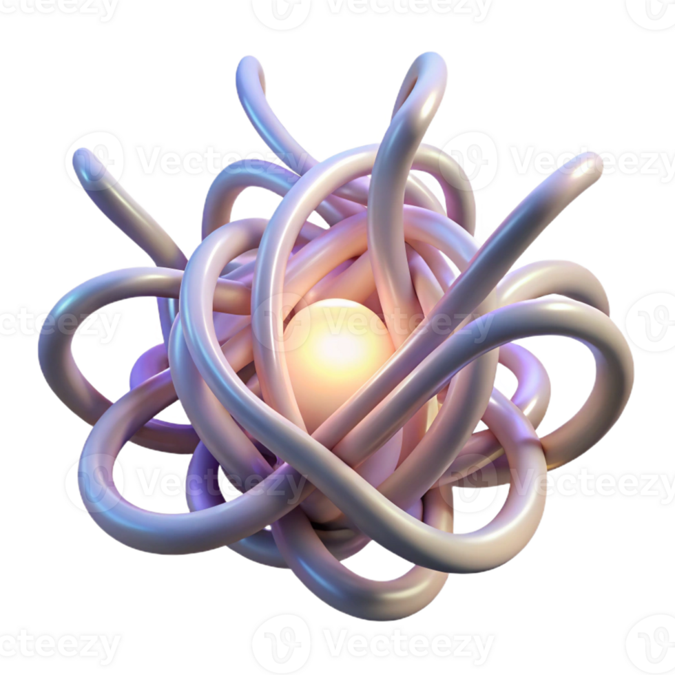 beautiful modern Intertwined Glowing Tendrils Reaching To premium png