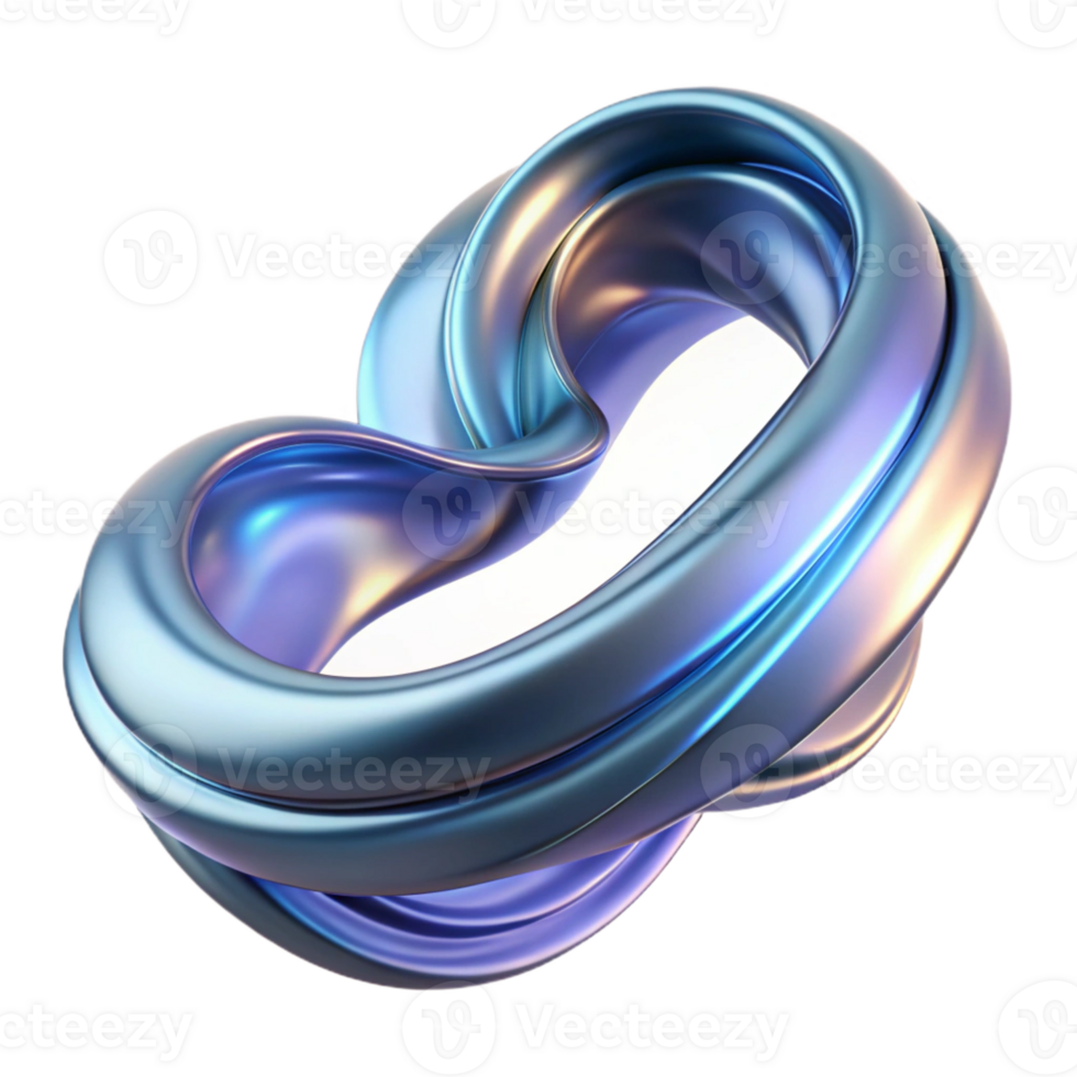 elegant minimalist Flowing Ribbons of Liquid Mercury Refle high quality png