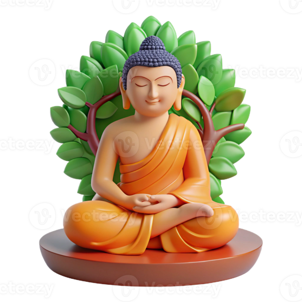 impressive artistic A Serene Depiction of Buddha Meditating B high resolution png