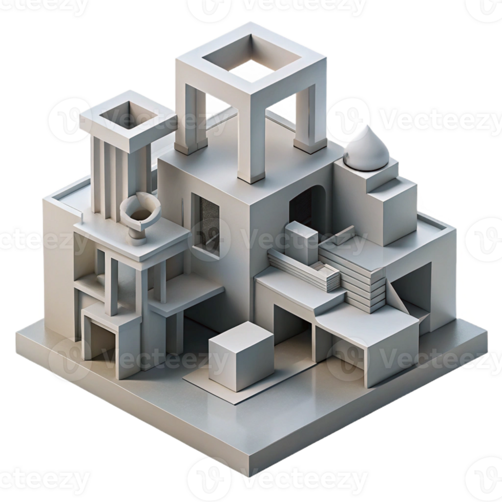 impressive abstract A Deconstructed Architectural Form Abstra detailed png
