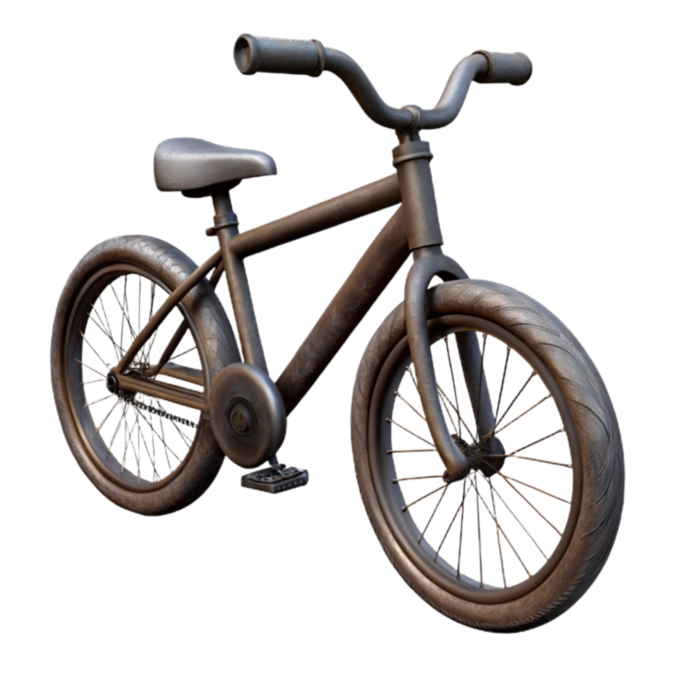 magnificent artistic Bicycle Side View Black Color Transparent Background exclusive png