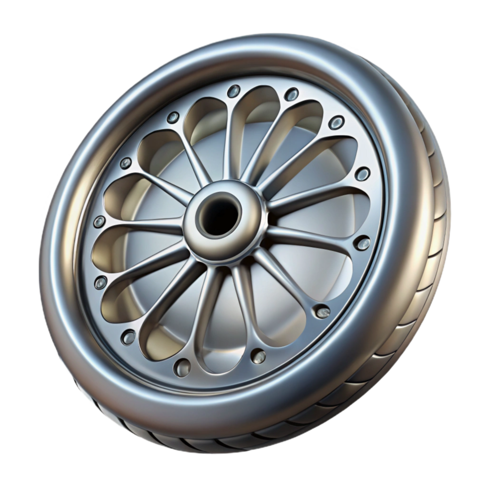 elegant rustic Bicycle Wheel Hub Cap Detail Transparent Background premium png