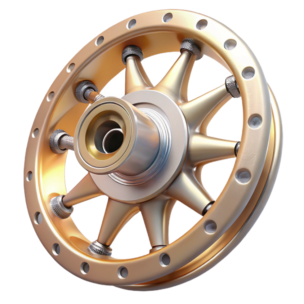beautiful creative Bicycle Wheel Hub Close Up Transparent Background premium png