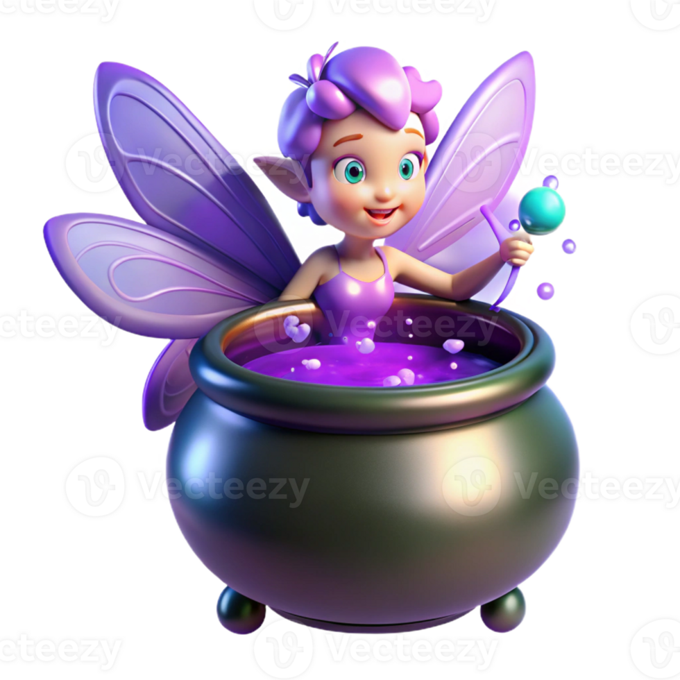 dramatic minimalist A Mischievous Pixie with Iridescent Wings detailed png