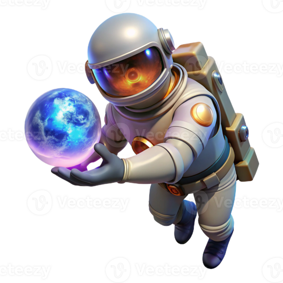 wonderful abstract Astronaut Adrift in Space detailed png