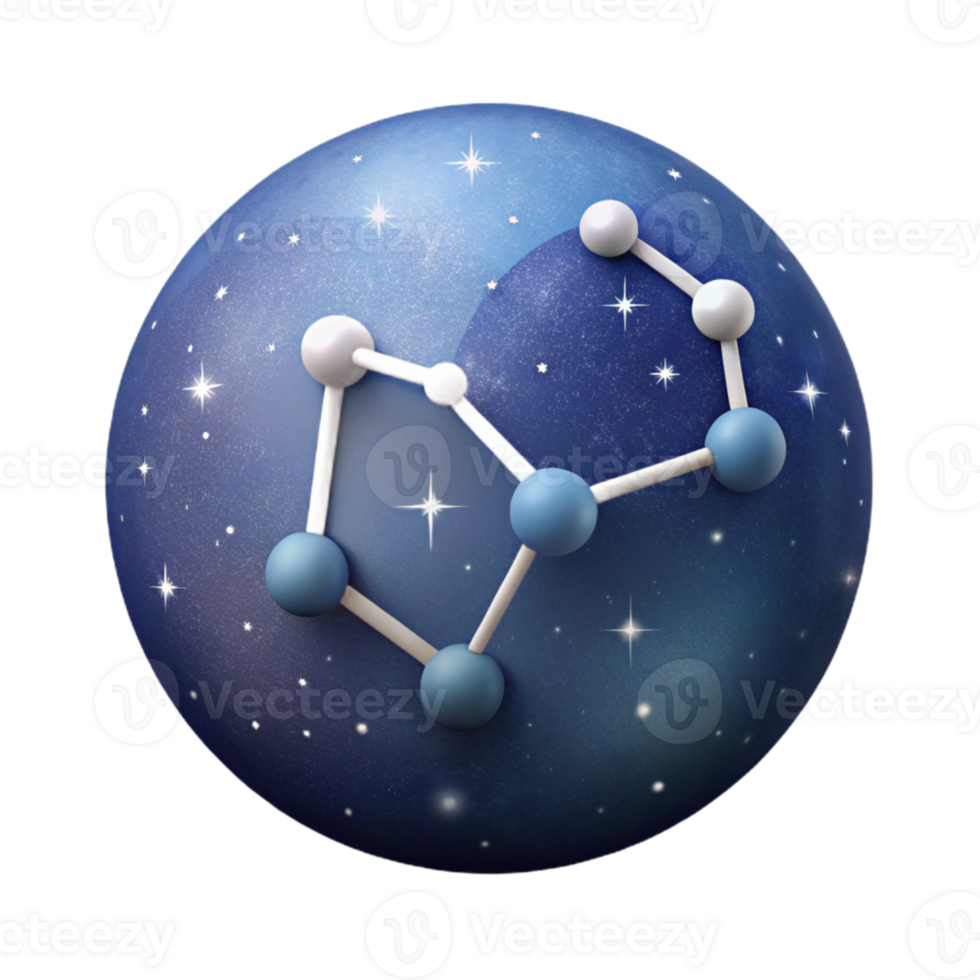 vibrant contemporary Big Dipper with Constellation Shape high quality png