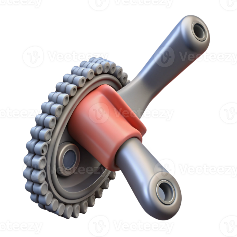 vibrant modern Bike Chain Cleaning Brush Close Up on Transparent Background high resolution png