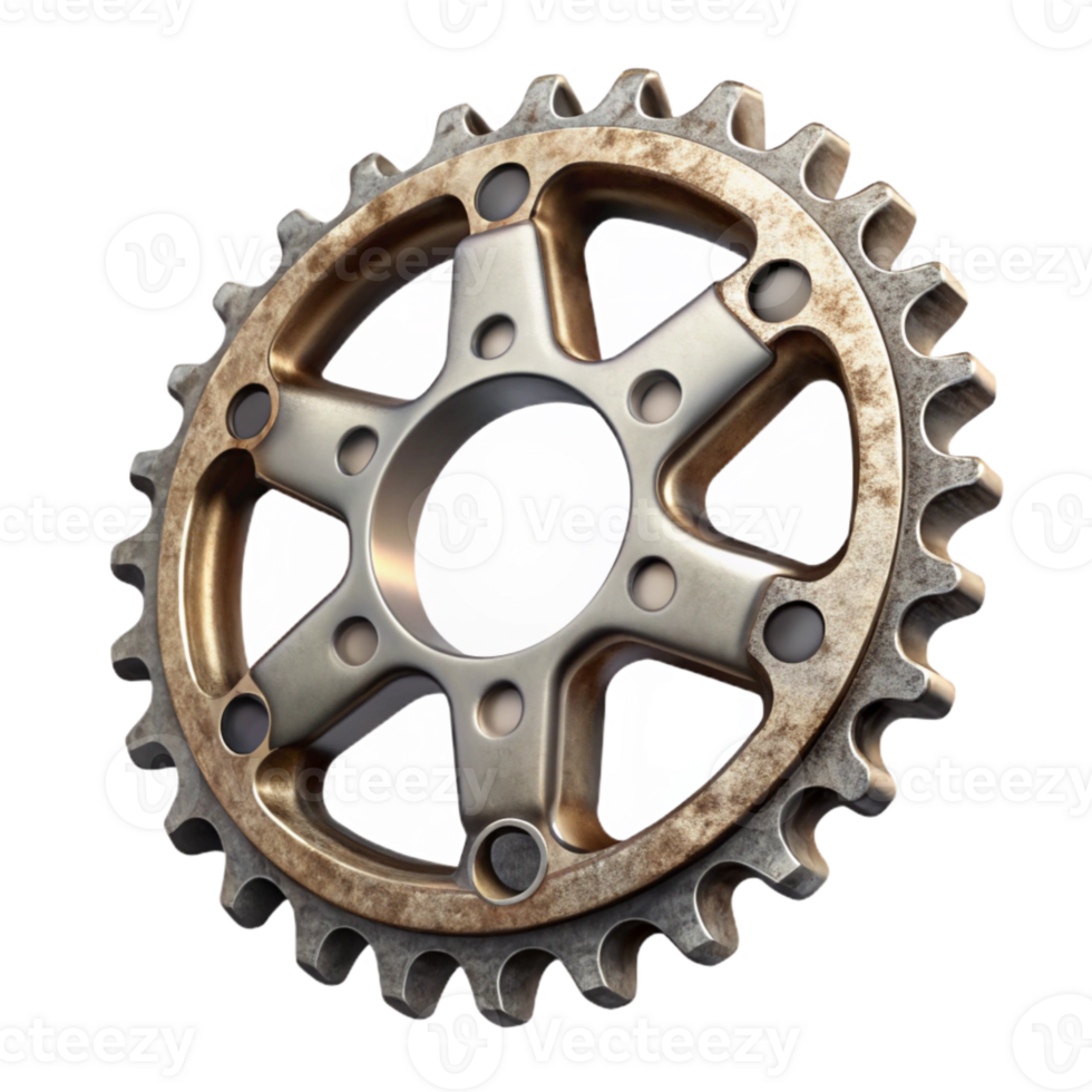serene creative Bike Chainring Close Up Cutout detailed png