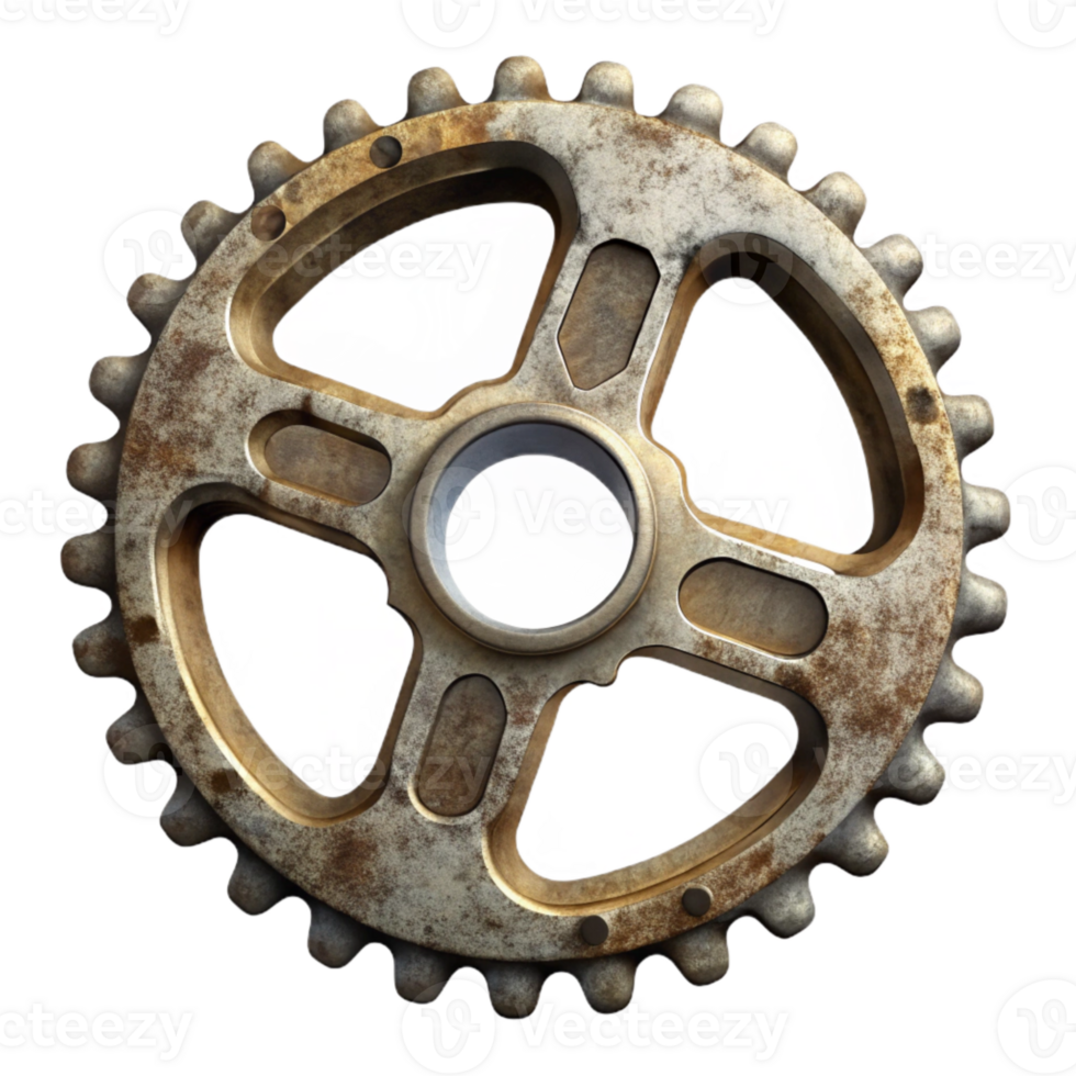 magnificent vintage Bike Chainring Close Up Cutout png