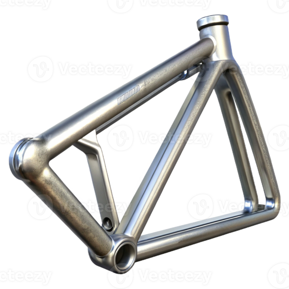vibrant rustic Bike Frame Aluminum Close Up Transparent Background original png