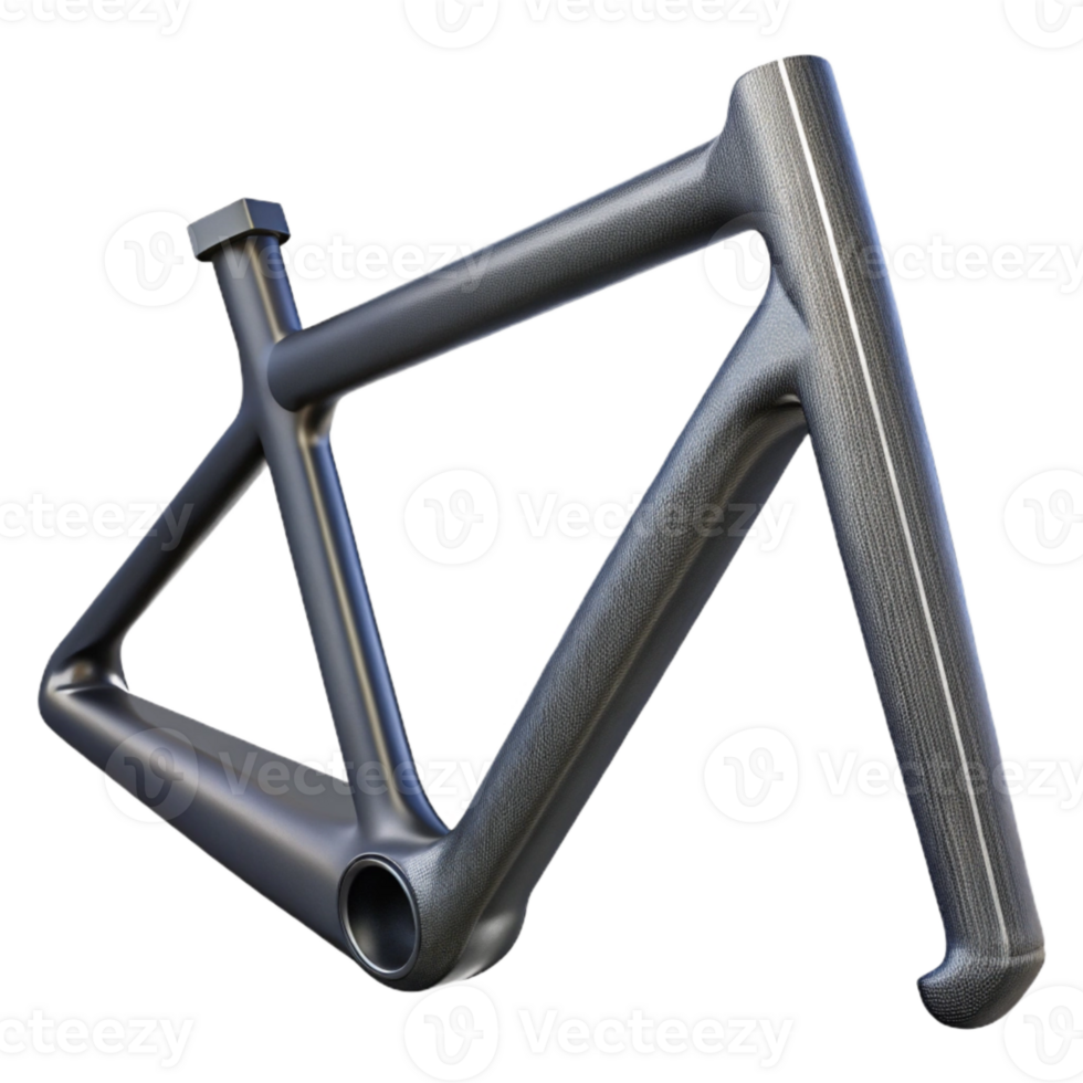 vibrant contemporary Bike Frame Carbon Fiber Close Up Transparent Background professional png