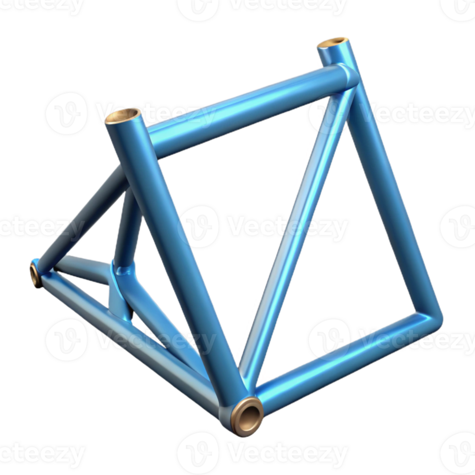 elegant traditional Bike Frame Geometry Diagram on Transparent Background professional png