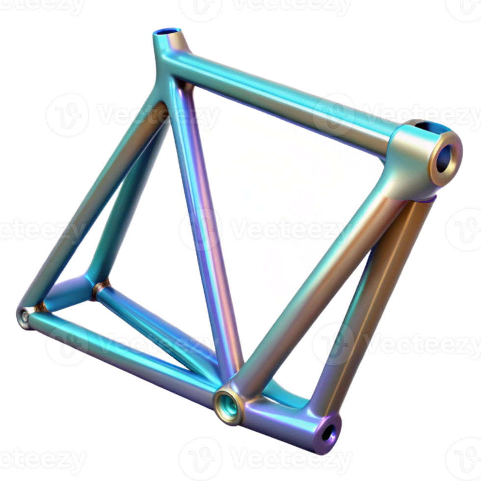 beautiful traditional Bike Frame Geometry Diagram on Transparent Background original png