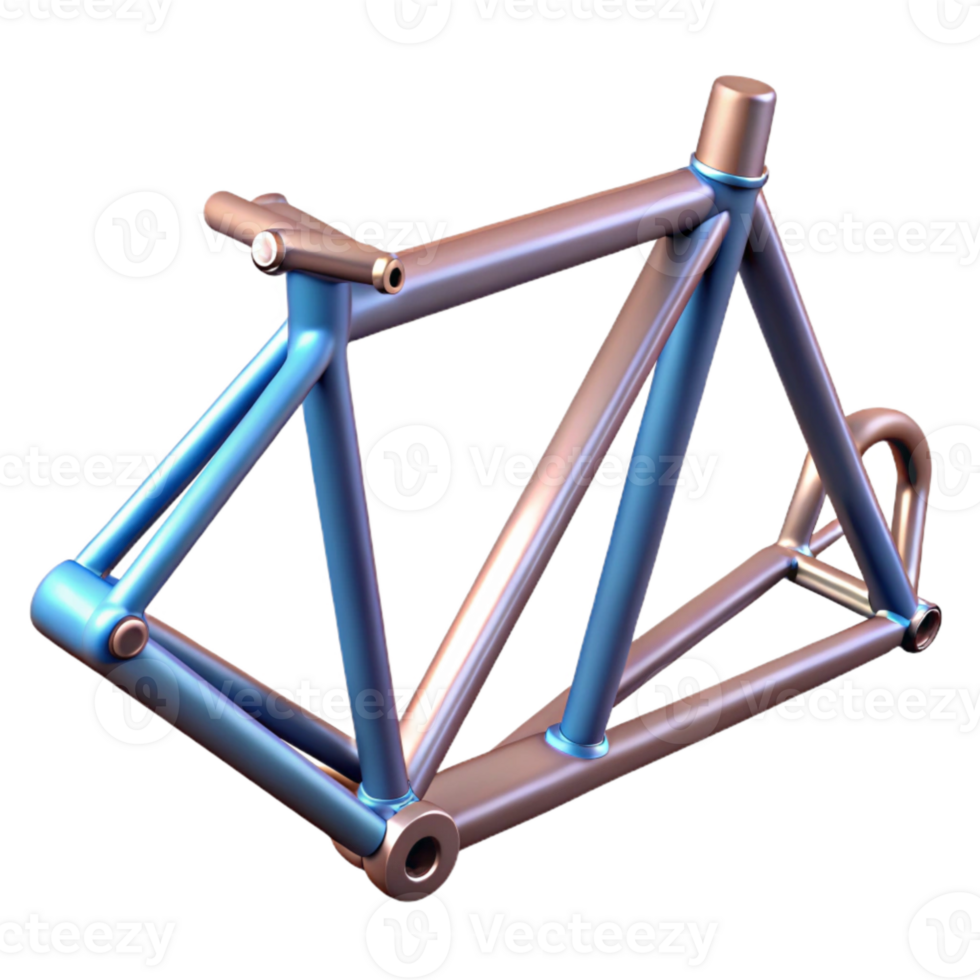 magnificent rustic Bike Frame Geometry Diagram on Transparent Background authentic png