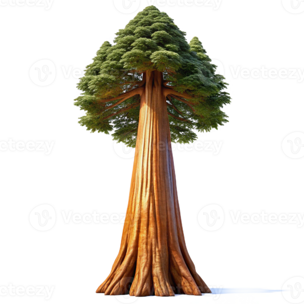 serene artistic A Giant Sequoia Tree Reaching Towards T high resolution png