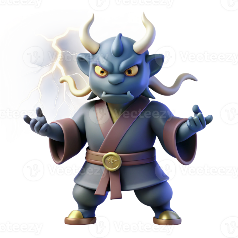 extraordinary artistic A Benevolent Raijin Summoning Lightning professional png