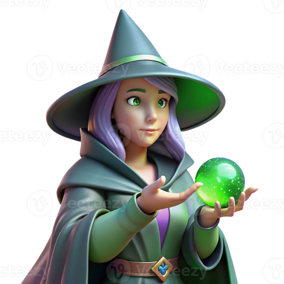 wonderful abstract Portrait of a Mysterious Witch with a Po authentic png