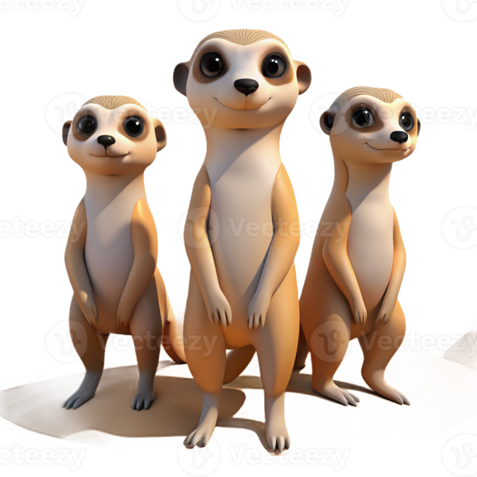 stunning modern Alert Meerkats on Lookout original png